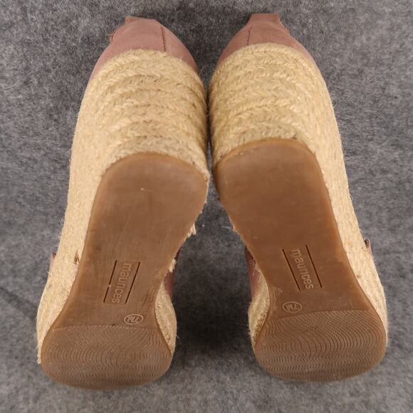 Maurices Shoes Womens 7 Espadrille Sandals Platform Wedge Hayley Scallop Edges - Picture 11 of 12